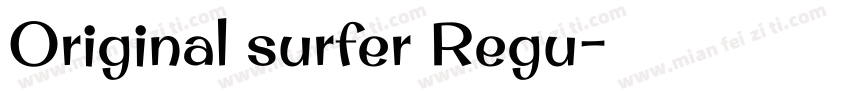 Original surfer Regu字体转换
